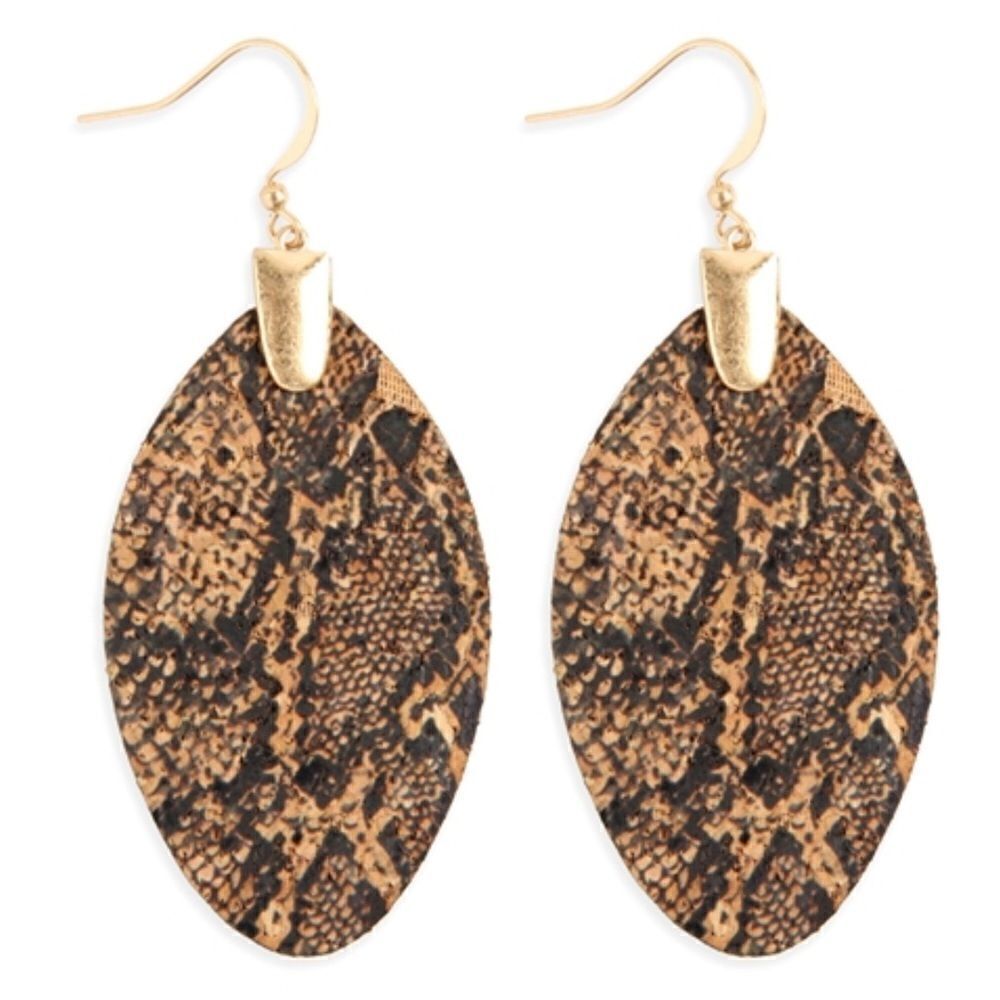 NWT Sexy snakeskin earrings